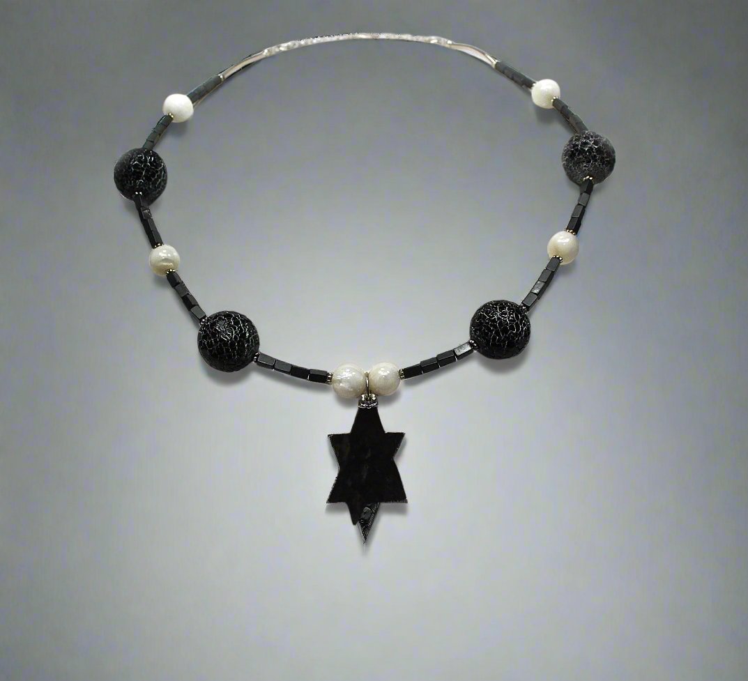 Lava Star of David Necklace