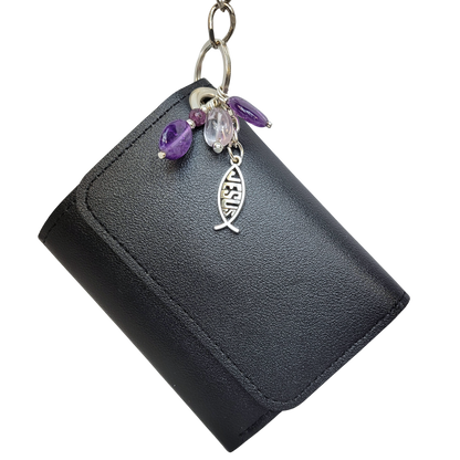 Woman Jesus Energy Black Anti-Theft Wallet