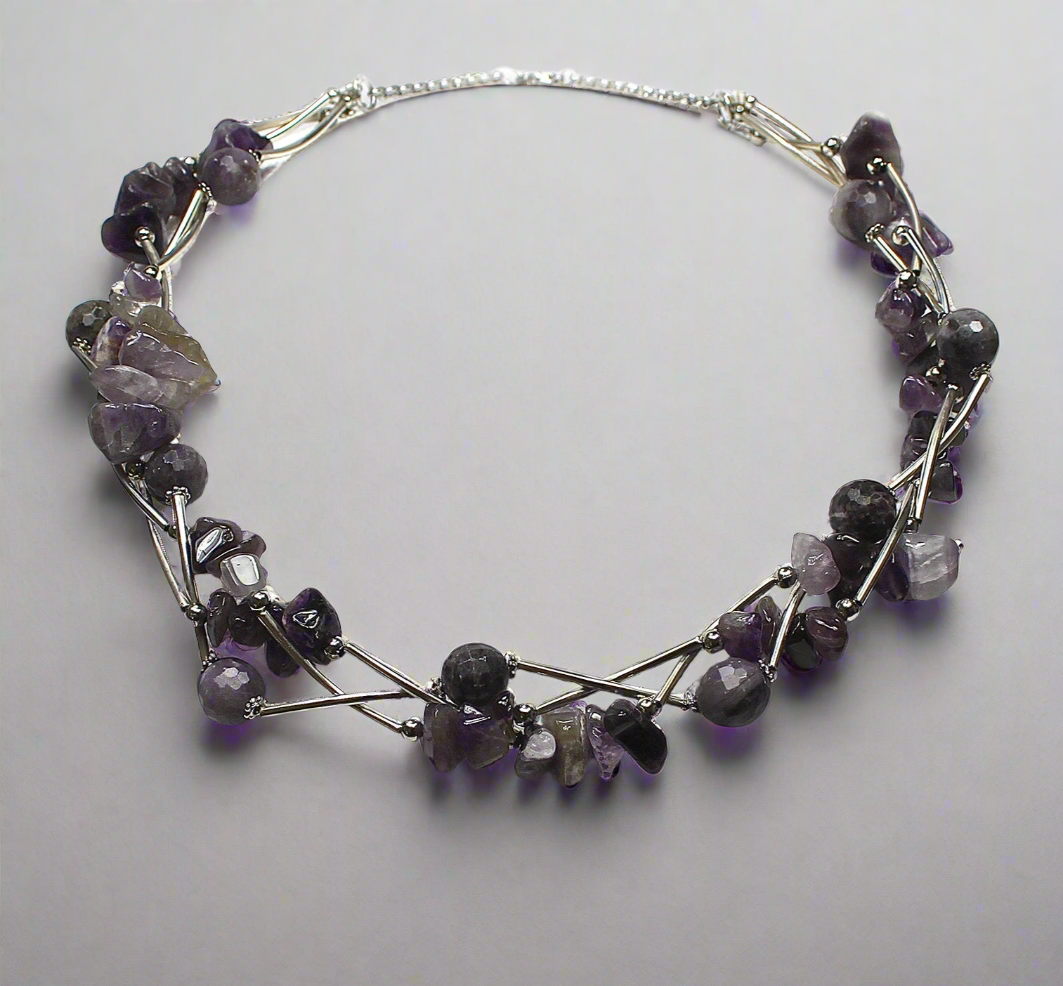 Amethyst Braided Necklace