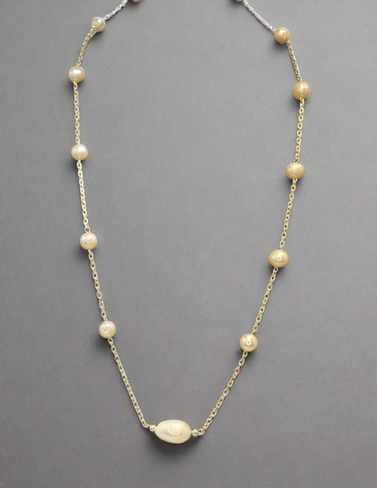 Sterling Silver & Freshwater Cultured Pearls Necklace