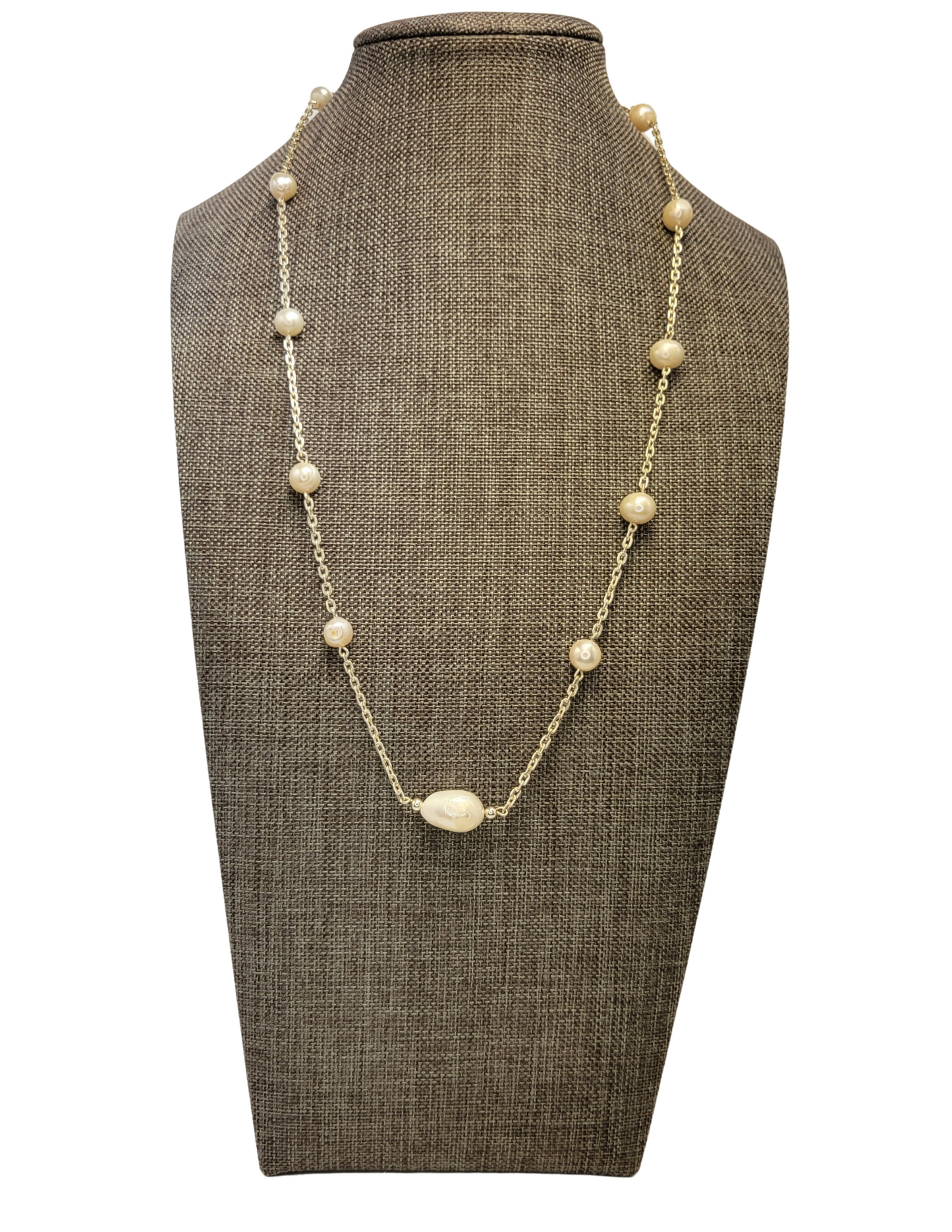 Sterling Silver & Freshwater Cultured Pearls Necklace