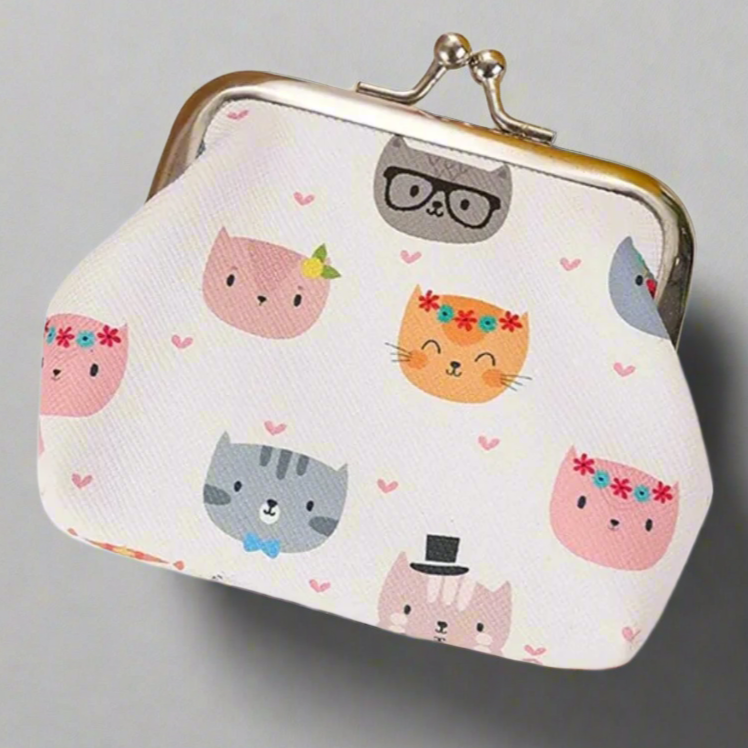 Cats Pattern Coin Purse