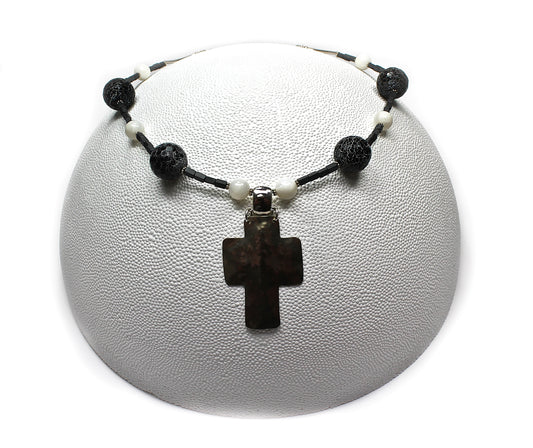 Lava Cross Necklace