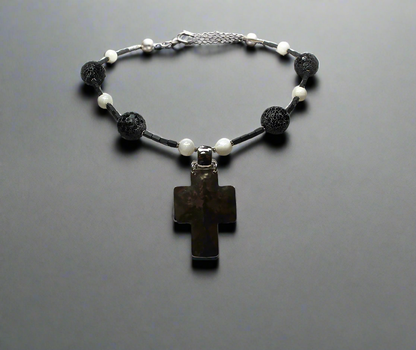 Lava Cross Necklace