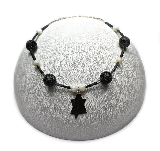 Lava Star of David Necklace