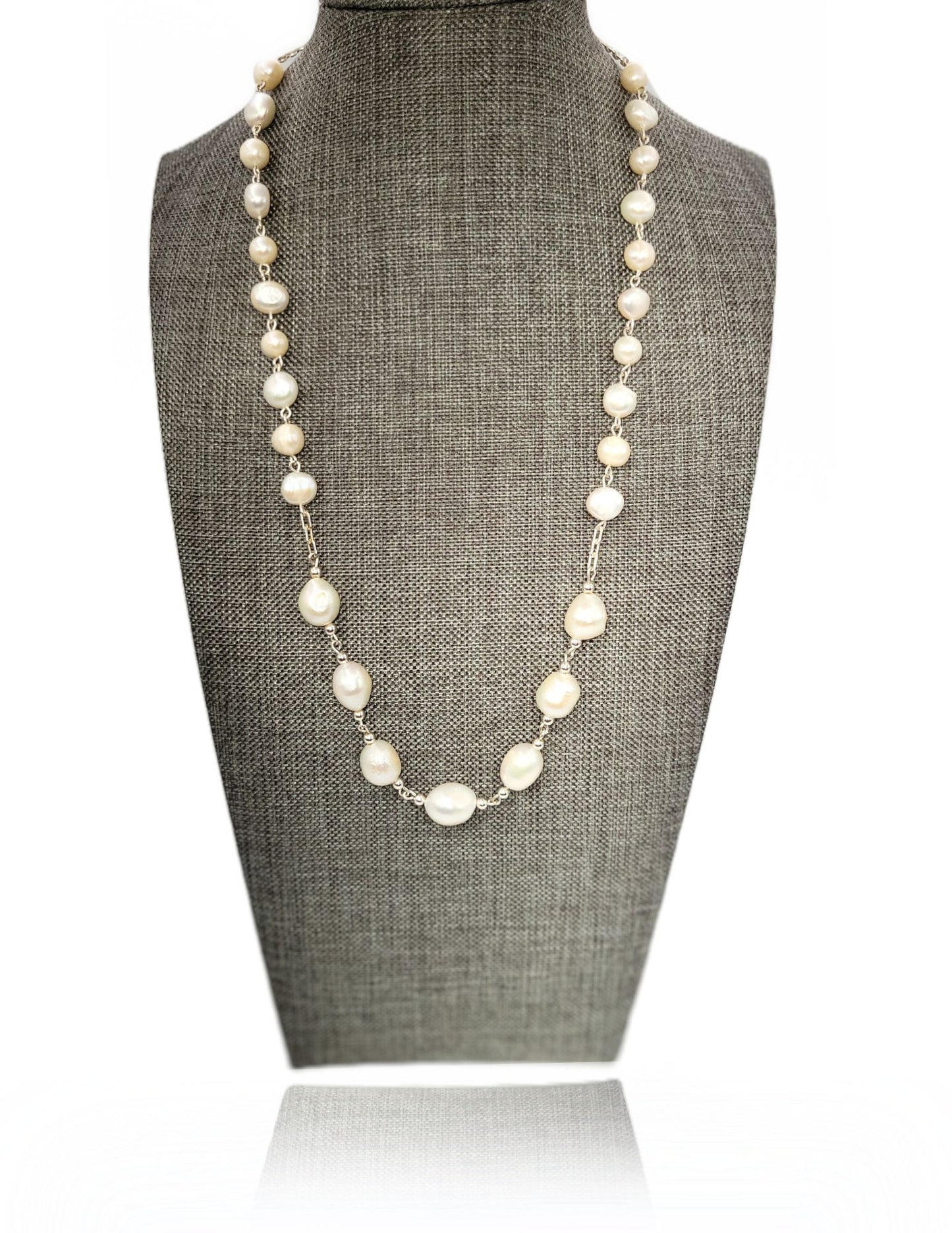 Destiny Necklace - Sterling Silver & Sweet Water Pearls