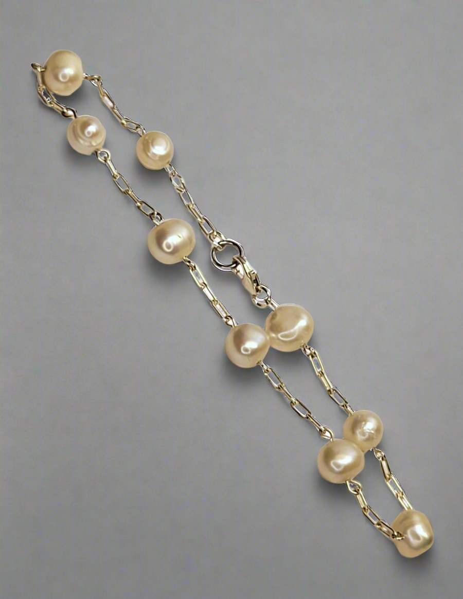 Freshwater Pearls & Sterling Silver Bracelet